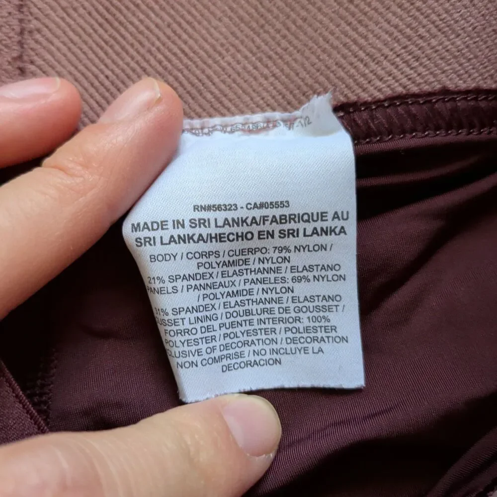Nike Pro HyperCool Glamour Training Tights Burgundy Pink Colorblock Size S
